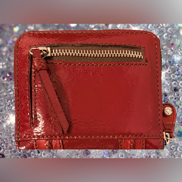 Brighton Red Patent & Croc Embossed Bag Wallet Dust Bag & Orig Box Excel Cond - Picture 12 of 17